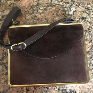 Vintage Suede and Leather Envelope Purse